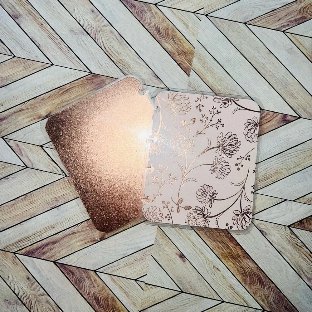 Happy planner micro size notes monthly and weekly layout Rose Golg Quartz floral